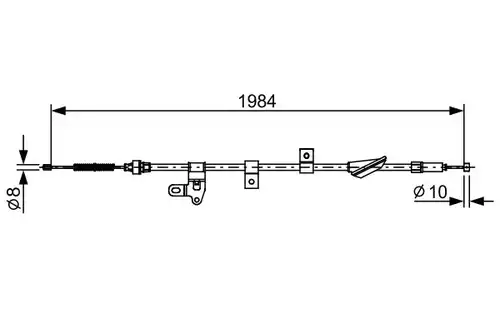 жило за ръчна спирачка BOSCH 1 987 482 650