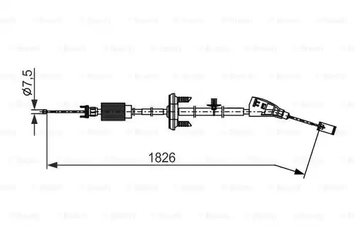 жило за ръчна спирачка BOSCH 1 987 482 799