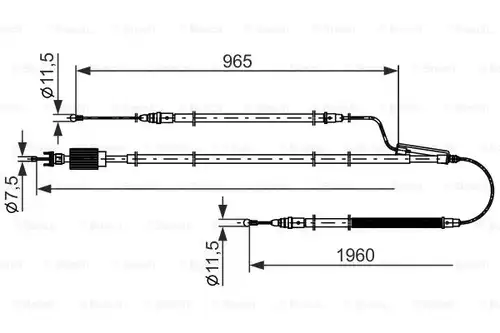 жило за ръчна спирачка BOSCH 1 987 482 805
