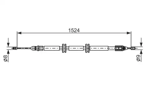 жило за ръчна спирачка BOSCH 1 987 482 888