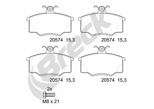 накладки BRECK 20574 00 701 00