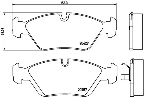 накладки BREMBO P 06 008