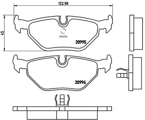 накладки BREMBO P 06 011
