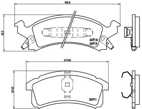 накладки BREMBO P 07 004