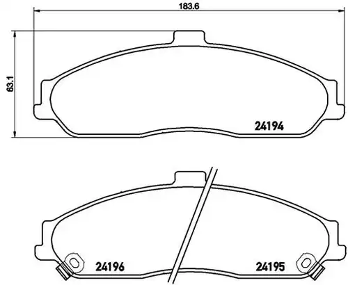 накладки BREMBO P 10 052
