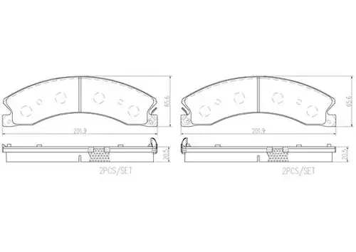 накладки BREMBO P10072N