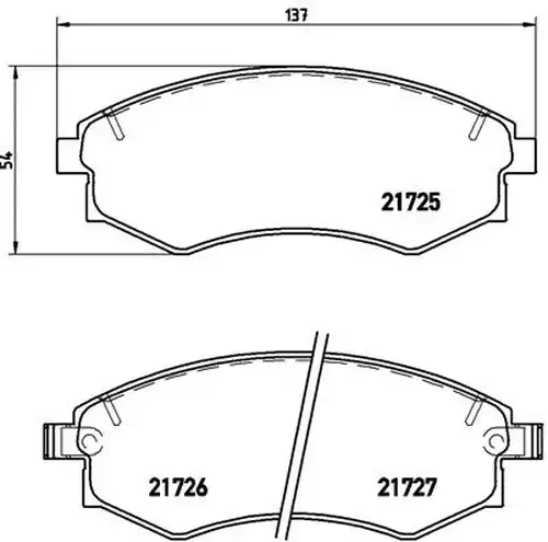 накладки BREMBO P 15 011