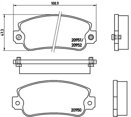 накладки BREMBO P 23 013