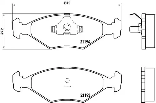 накладки BREMBO P 23 040