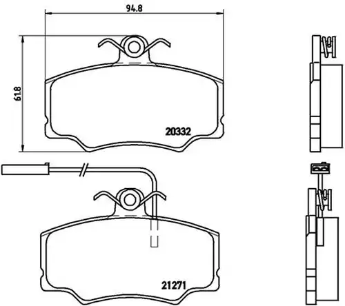 накладки BREMBO P 23 048