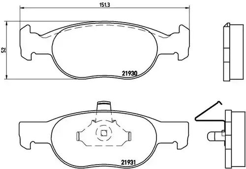 накладки BREMBO P 23 073