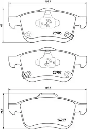 накладки BREMBO P 23 155