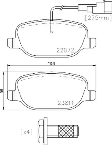 накладки BREMBO P 23 166