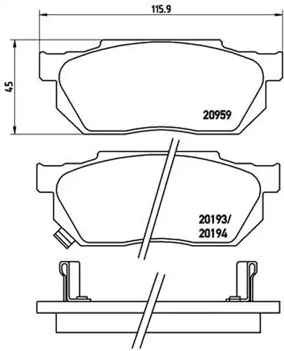 накладки BREMBO P 28 008