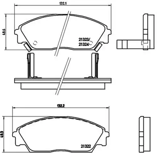 накладки BREMBO P 28 016