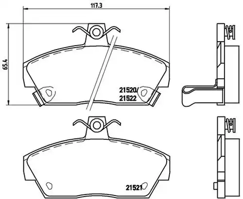 накладки BREMBO P 28 019