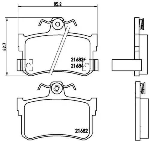 накладки BREMBO P 28 027