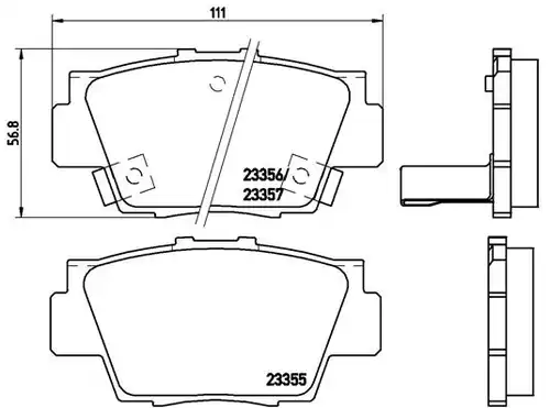 накладки BREMBO P 28 040