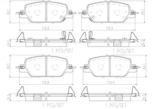 накладки BREMBO P 28 097