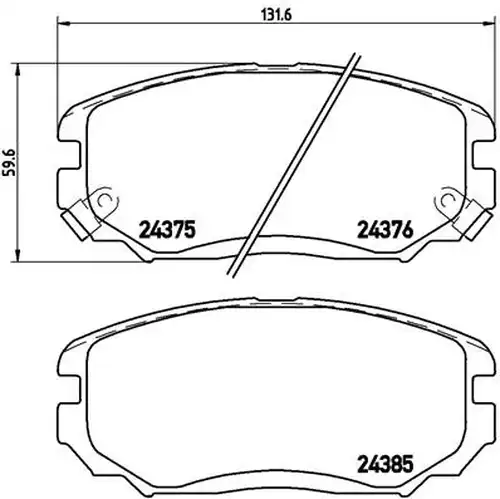 накладки BREMBO P 30 038