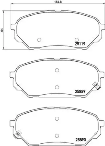 накладки BREMBO P 30 071