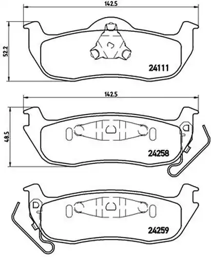 накладки BREMBO P 37 011