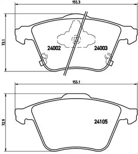 накладки BREMBO P 49 038