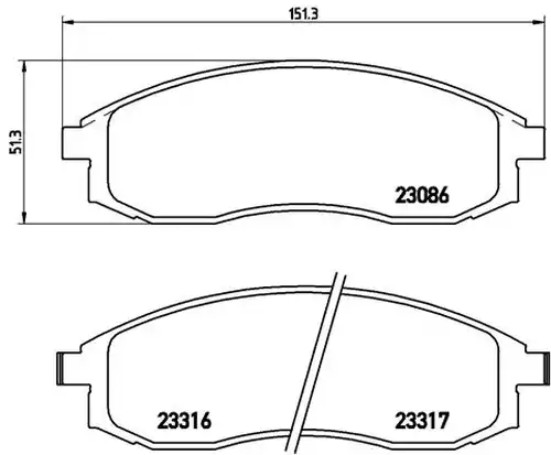 накладки BREMBO P 54 032