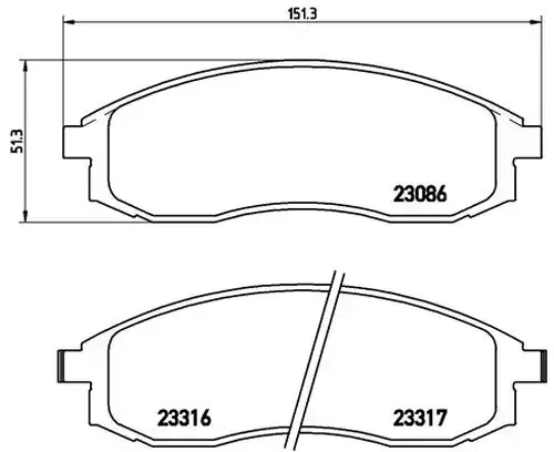 накладки BREMBO P 54 037