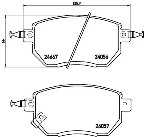 накладки BREMBO P 56 051
