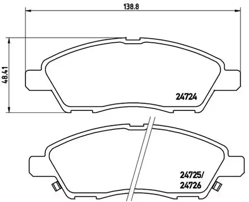 накладки BREMBO P 56 070