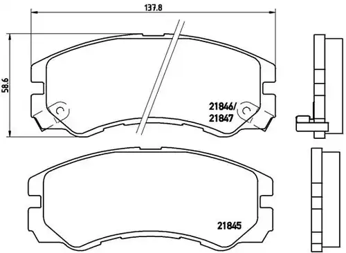 накладки BREMBO P 59 020