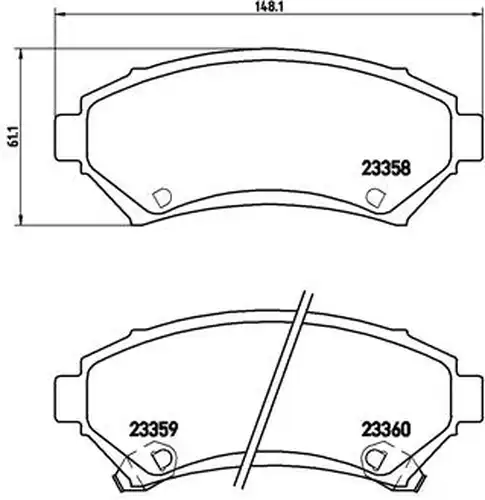 накладки BREMBO P 59 028