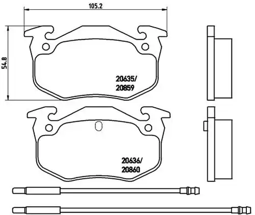 накладки BREMBO P 61 029