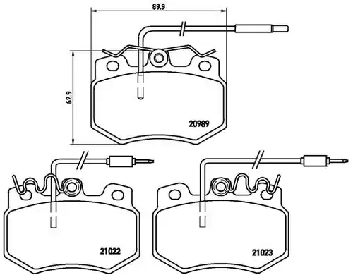 накладки BREMBO P 61 031