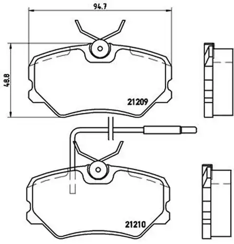 накладки BREMBO P 61 035