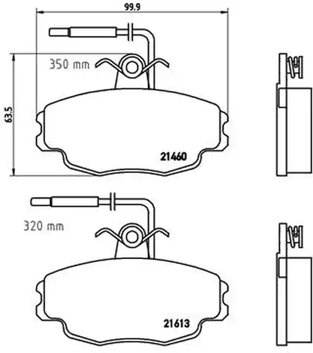 накладки BREMBO P 61 043