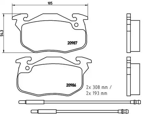накладки BREMBO P 61 044