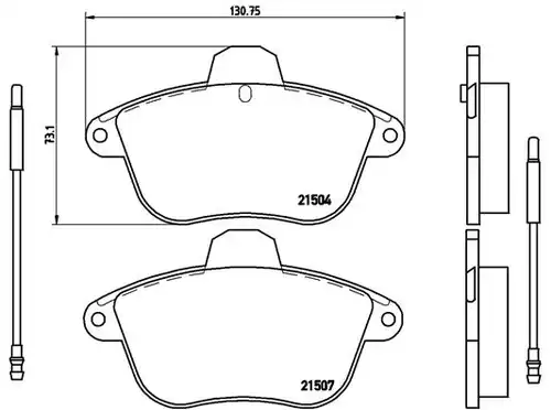 накладки BREMBO P 61 046