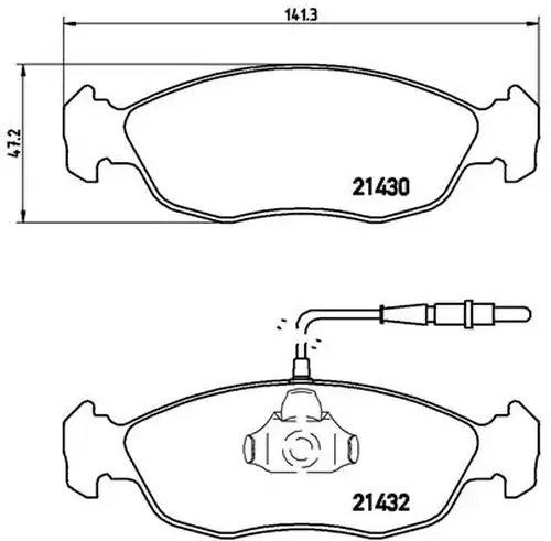 накладки BREMBO P 61 054