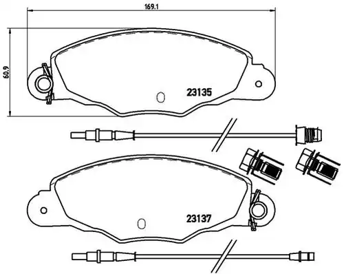 накладки BREMBO P 61 061