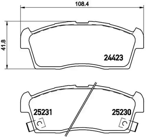 накладки BREMBO P 61 108