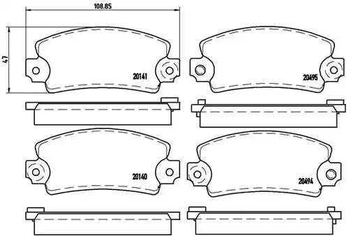 накладки BREMBO P 68 001