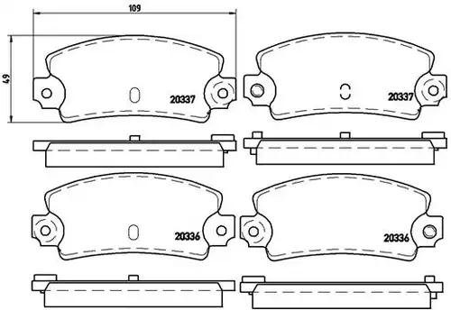 накладки BREMBO P 68 002