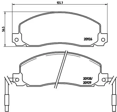 накладки BREMBO P 68 006