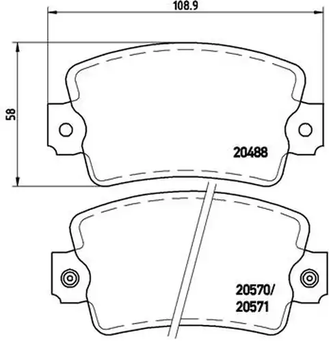 накладки BREMBO P 68 007
