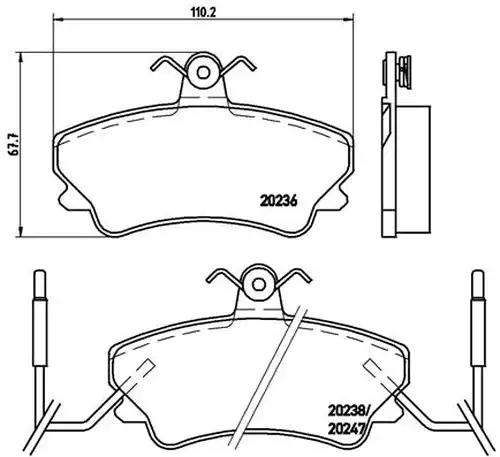 накладки BREMBO P 68 019