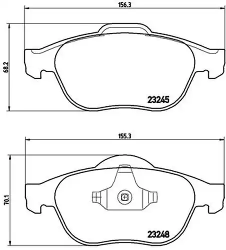 накладки BREMBO P 68 032