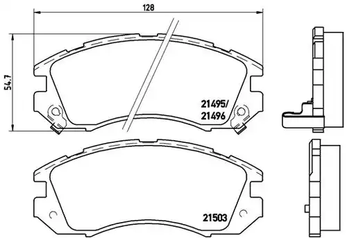 накладки BREMBO P 78 004