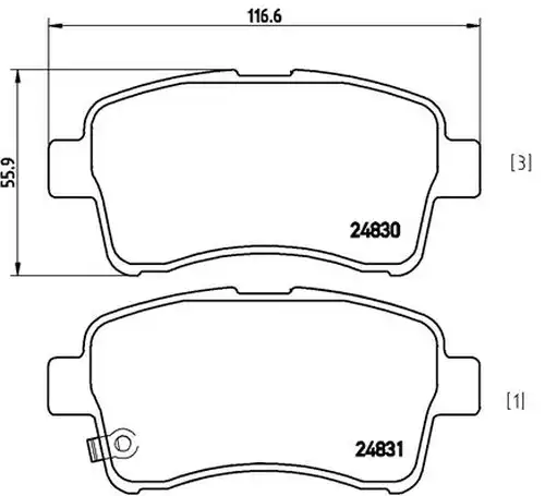 накладки BREMBO P 79 021